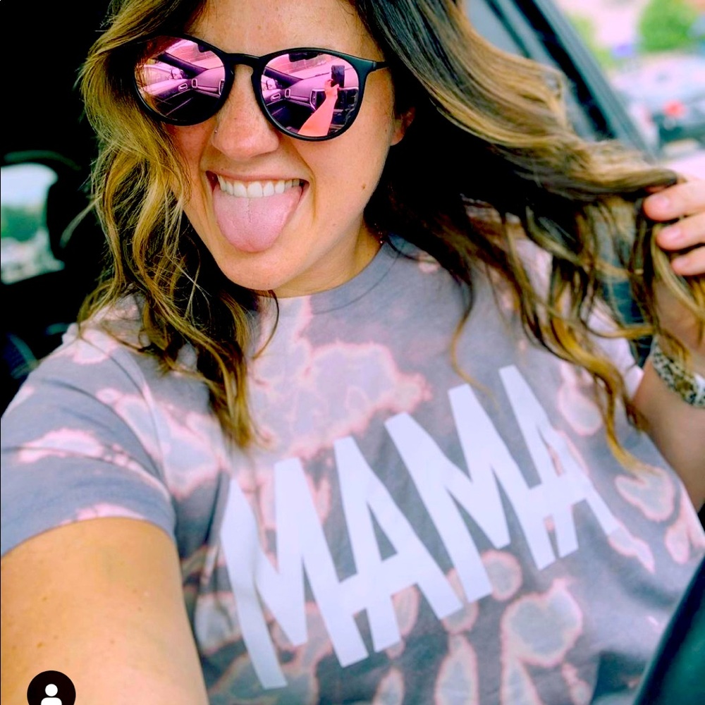 Bleach Dyed Mama Tee
